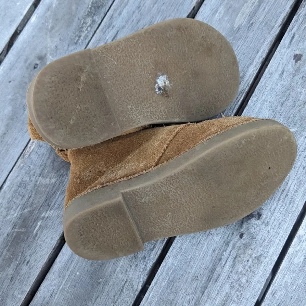 BABY Gap suede lace up booties size 7